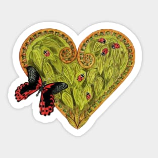 The Heart of Nature (Green) Sticker